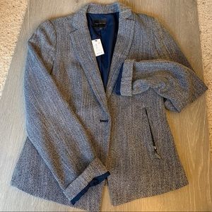 Navy textured blazer. Tags still on! Size XS